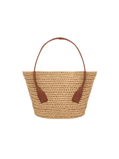 BOTTEGA VENETA-Arco Medium Raffia Crochet Bag-JOHN JULIA