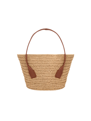 BOTTEGA VENETA-Arco Medium Raffia Crochet Bag-JOHN JULIA