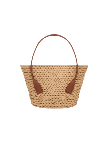 BOTTEGA VENETA-Arco Medium Raffia Crochet Bag-JOHN JULIA