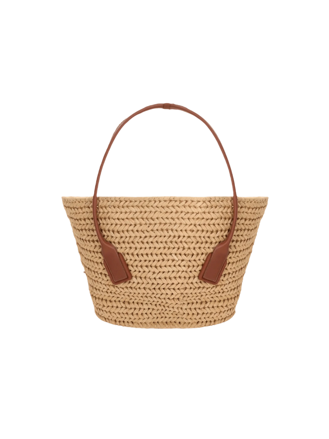 BOTTEGA VENETA-Arco Medium Raffia Crochet Bag-JOHN JULIA