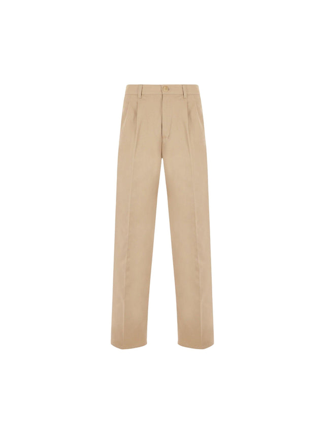 "Sil Vous Plait" Wide-leg Cotton Pants-GUCCI-JOHN JULIA