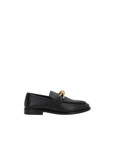 BOTTEGA VENETA-Astaire Smooth Leather Loafers-JOHN JULIA