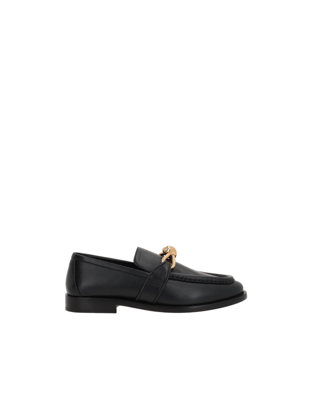 BOTTEGA VENETA-Astaire Smooth Leather Loafers-JOHN JULIA