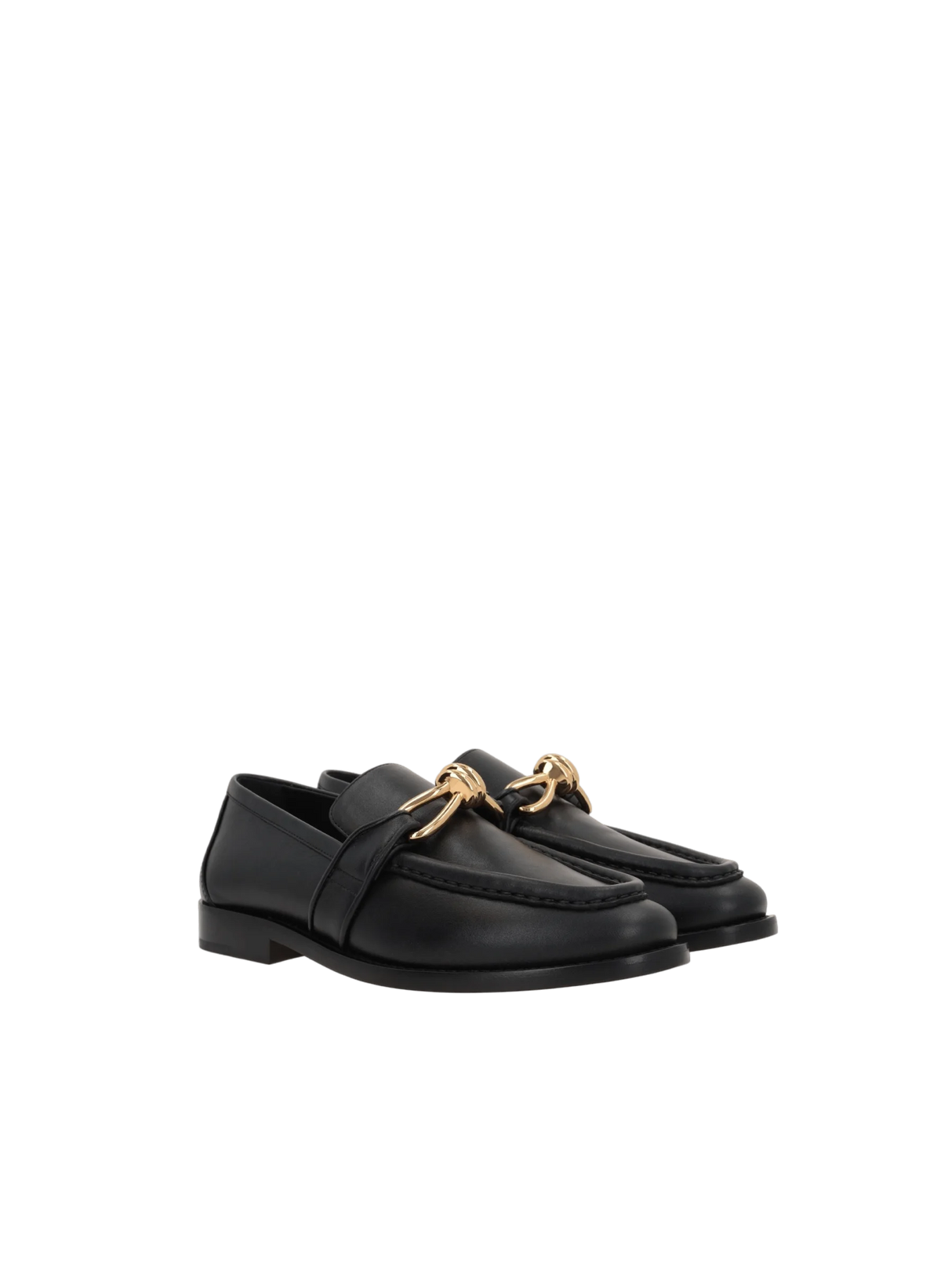 BOTTEGA VENETA-Astaire Smooth Leather Loafers-JOHN JULIA