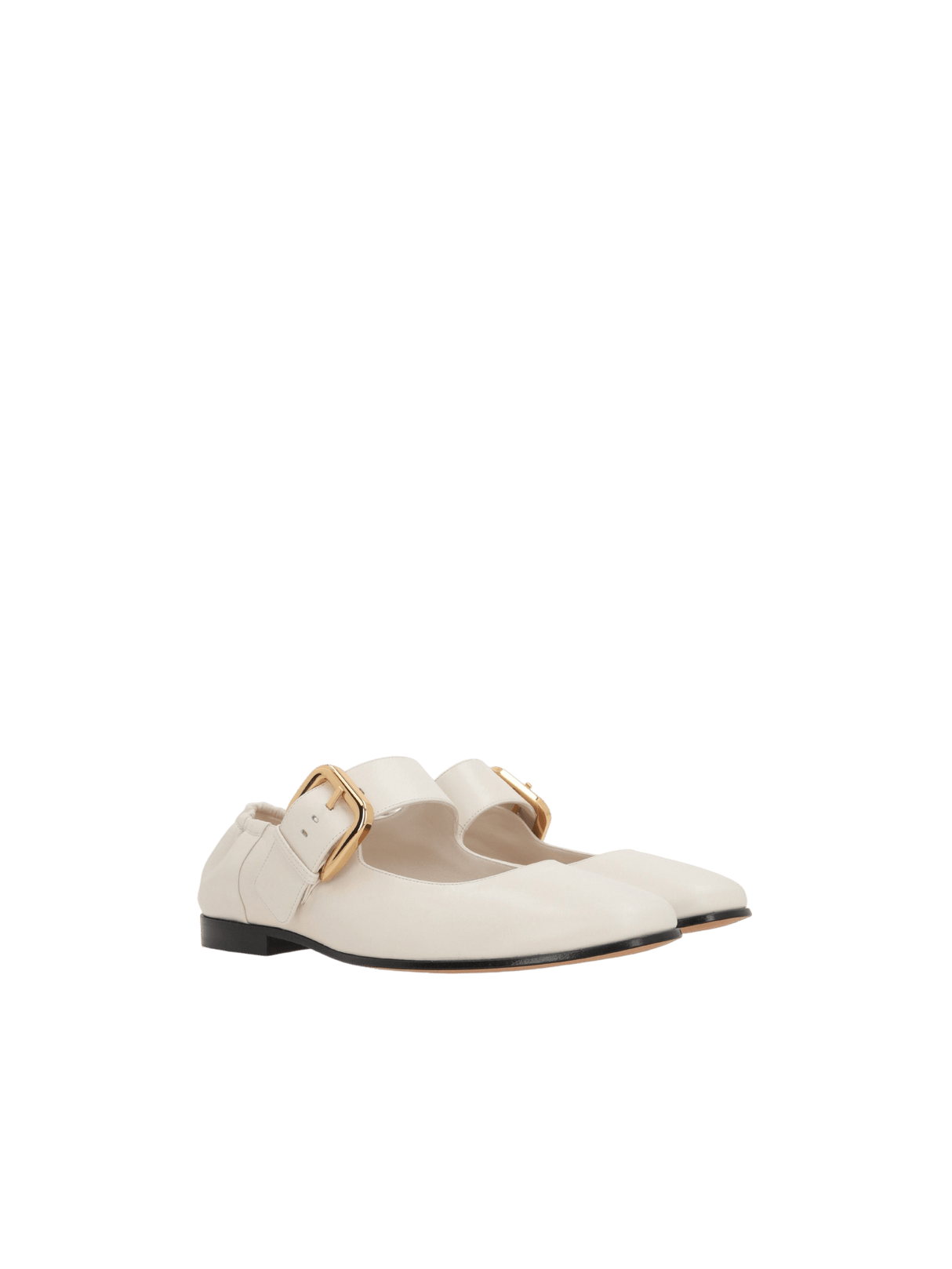 Astaire Smooth Leather Mary-Jane Ballerinas-BOTTEGA VENETA-JOHN JULIA