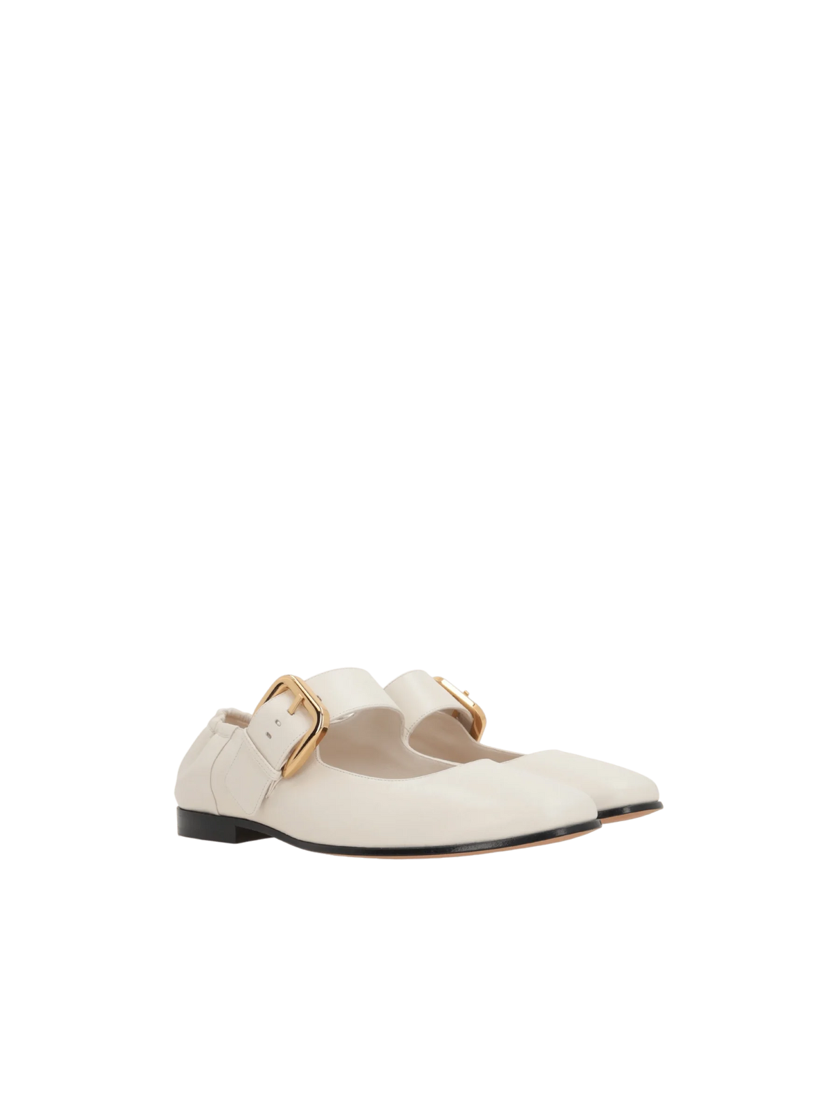 Astaire Smooth Leather Mary-Jane Ballerinas-BOTTEGA VENETA-JOHN JULIA