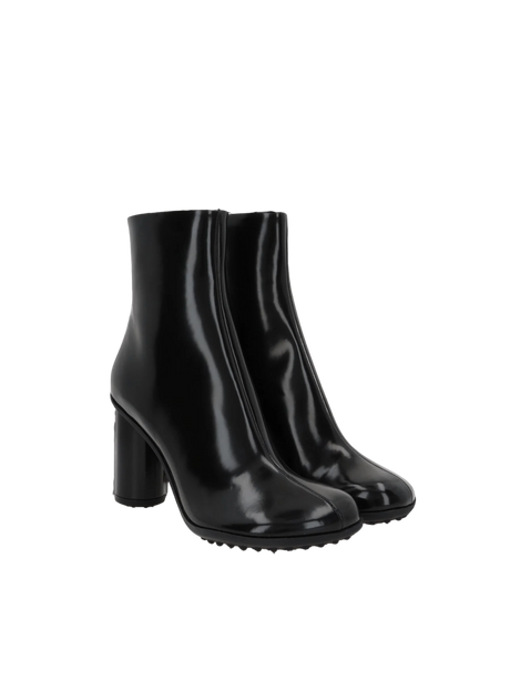 Atomic Brushed Leather Ankle Boots-BOTTEGA VENETA-JOHN JULIA