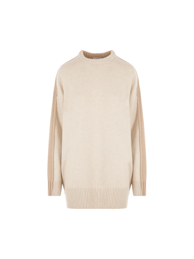 Bicolor Wool Sweater-BOTTEGA VENETA-JOHN JULIA