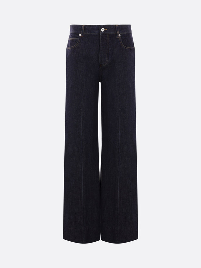 Palazzo Wide-Leg Jeans-Bottega Veneta-JOHN JULIA