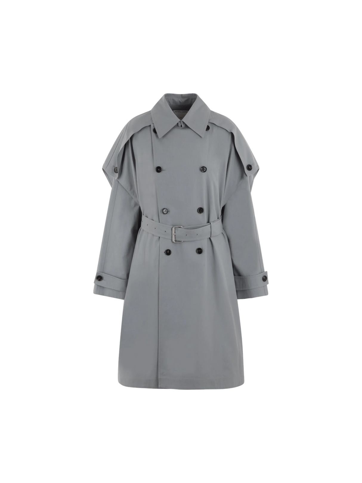 Compact Cotton Canvas Trench Coat-BOTTEGA VENETA-JOHN JULIA