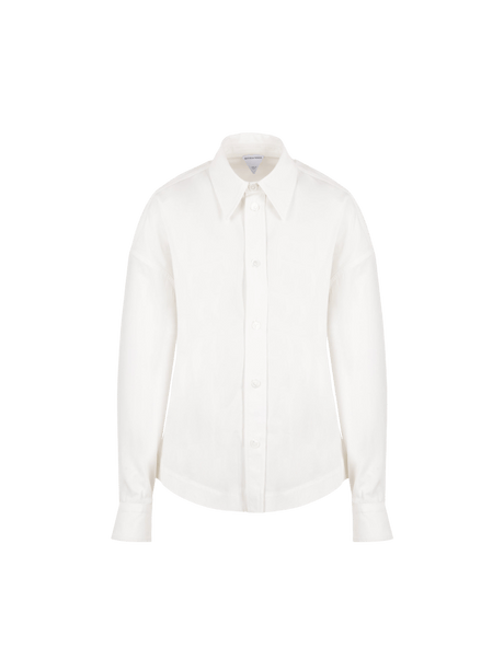 Compact Cotton Shirt-BOTTEGA VENETA-JOHN JULIA