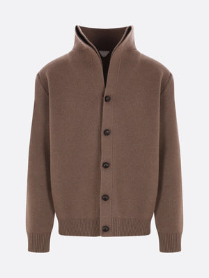 Compact Wool Cardigan-BOTTEGA VENETA-JOHN JULIA