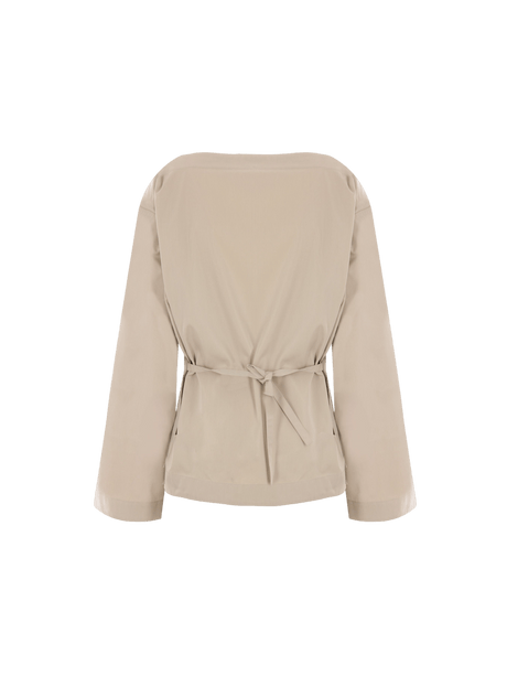 Cotton and Silk Poplin Top-BOTTEGA VENETA-JOHN JULIA