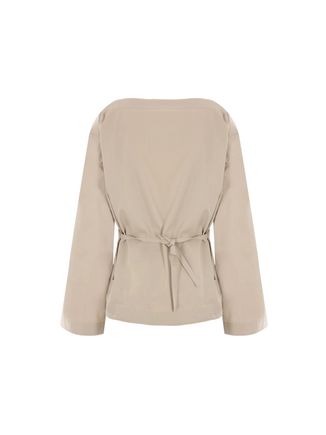 Cotton and Silk Poplin Top-BOTTEGA VENETA-JOHN JULIA