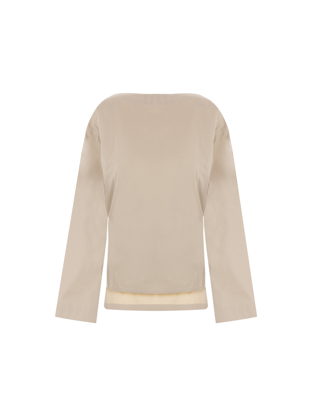 Cotton and Silk Poplin Top-BOTTEGA VENETA-JOHN JULIA