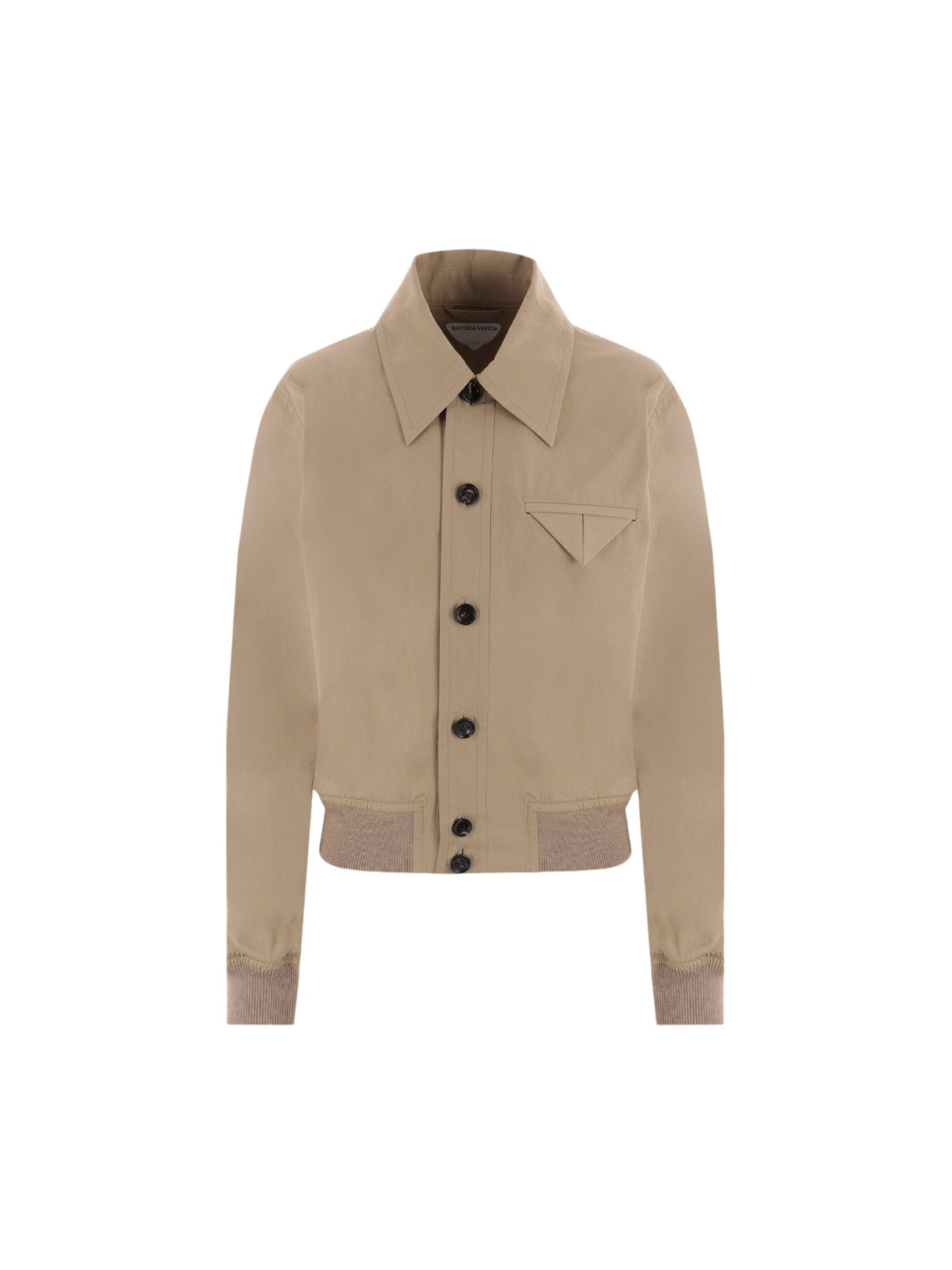 Cotton Blend Blouson Jacket-BOTTEGA VENETA-JOHN JULIA