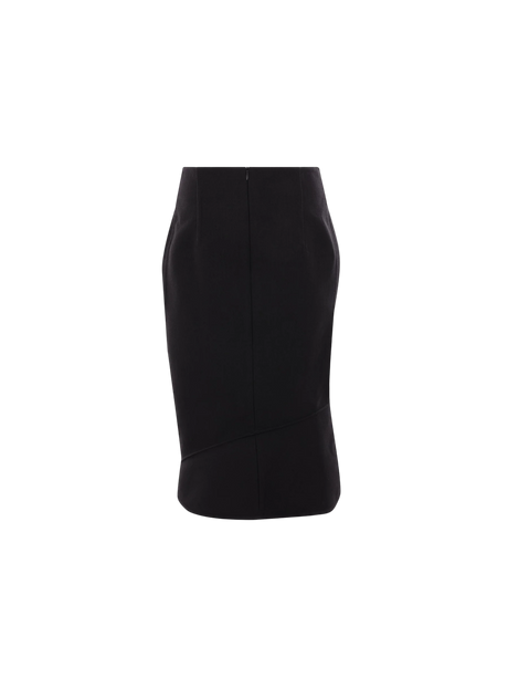 Cotton Blend Structured Skirt-BOTTEGA VENETA-JOHN JULIA