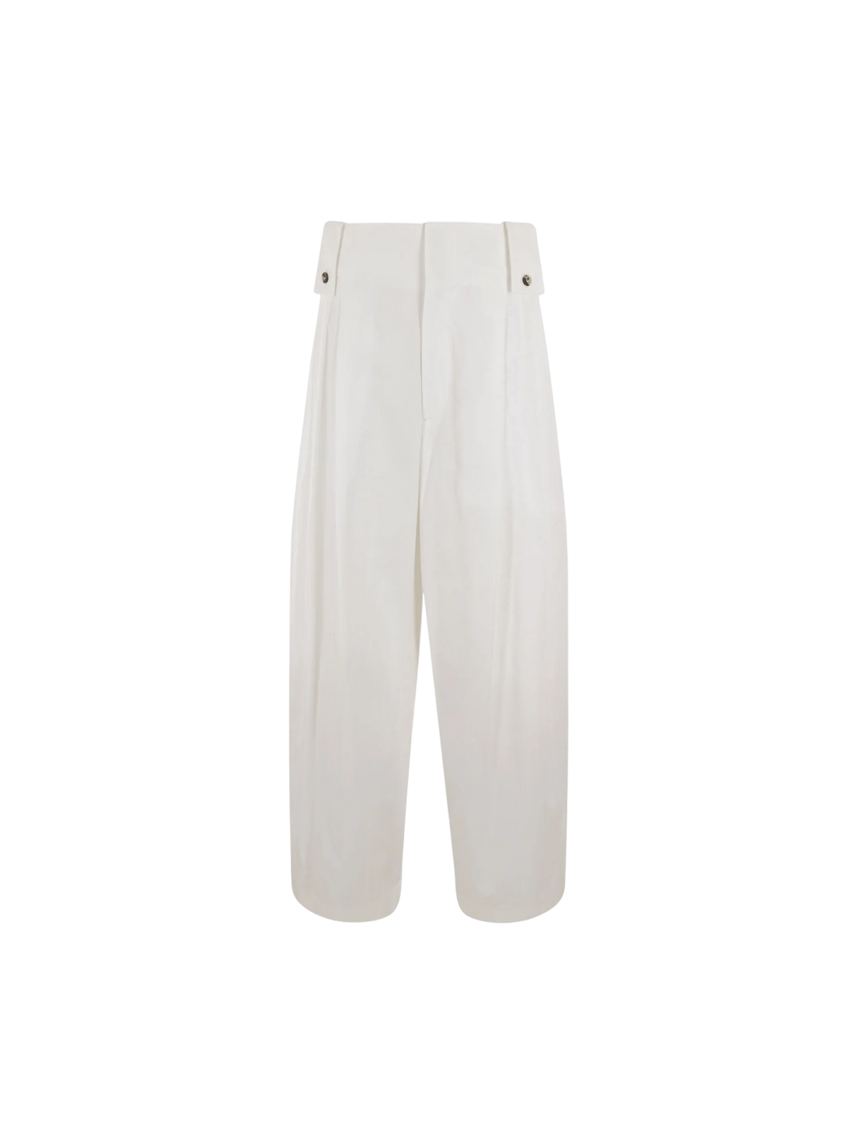 Cotton Blend Wide-leg Pants-BOTTEGA VENETA-JOHN JULIA