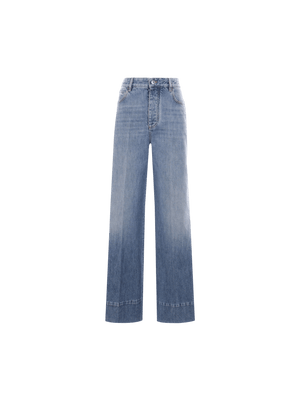 Denim Flared Jeans-BOTTEGA VENETA-JOHN JULIA