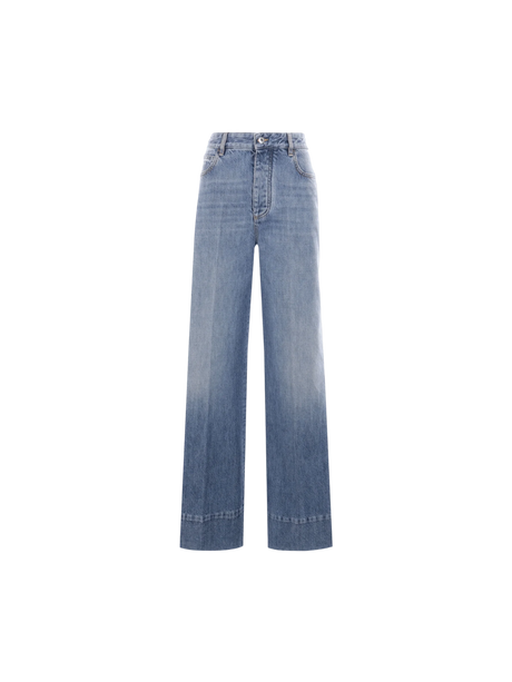 Denim Flared Jeans-BOTTEGA VENETA-JOHN JULIA