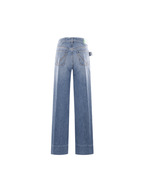 Denim Flared Jeans-BOTTEGA VENETA-JOHN JULIA