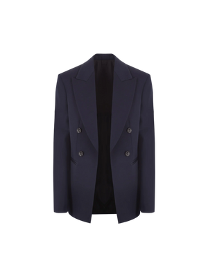 Double-breasted Grain De Poudre Jacket-BOTTEGA VENETA-JOHN JULIA