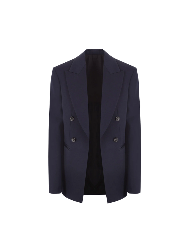 Double-breasted Grain De Poudre Jacket-BOTTEGA VENETA-JOHN JULIA