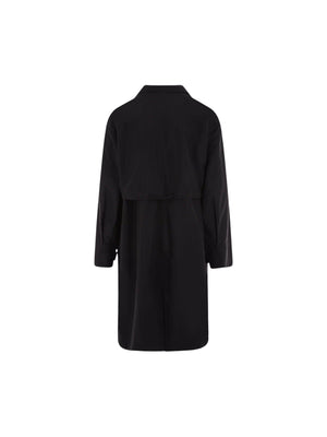 Double-breasted Nylon Trench Coat-BOTTEGA VENETA-JOHN JULIA