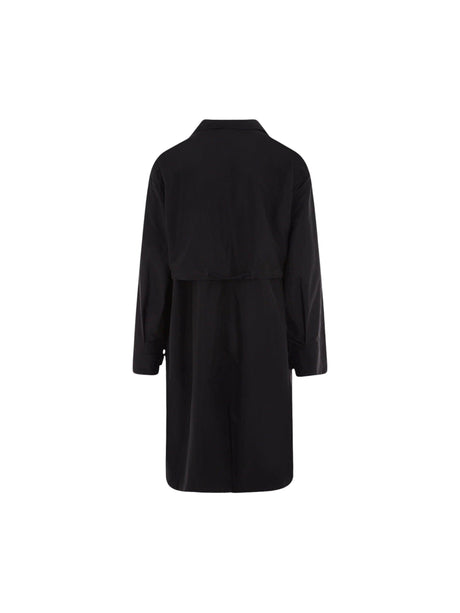 Double-breasted Nylon Trench Coat-BOTTEGA VENETA-JOHN JULIA