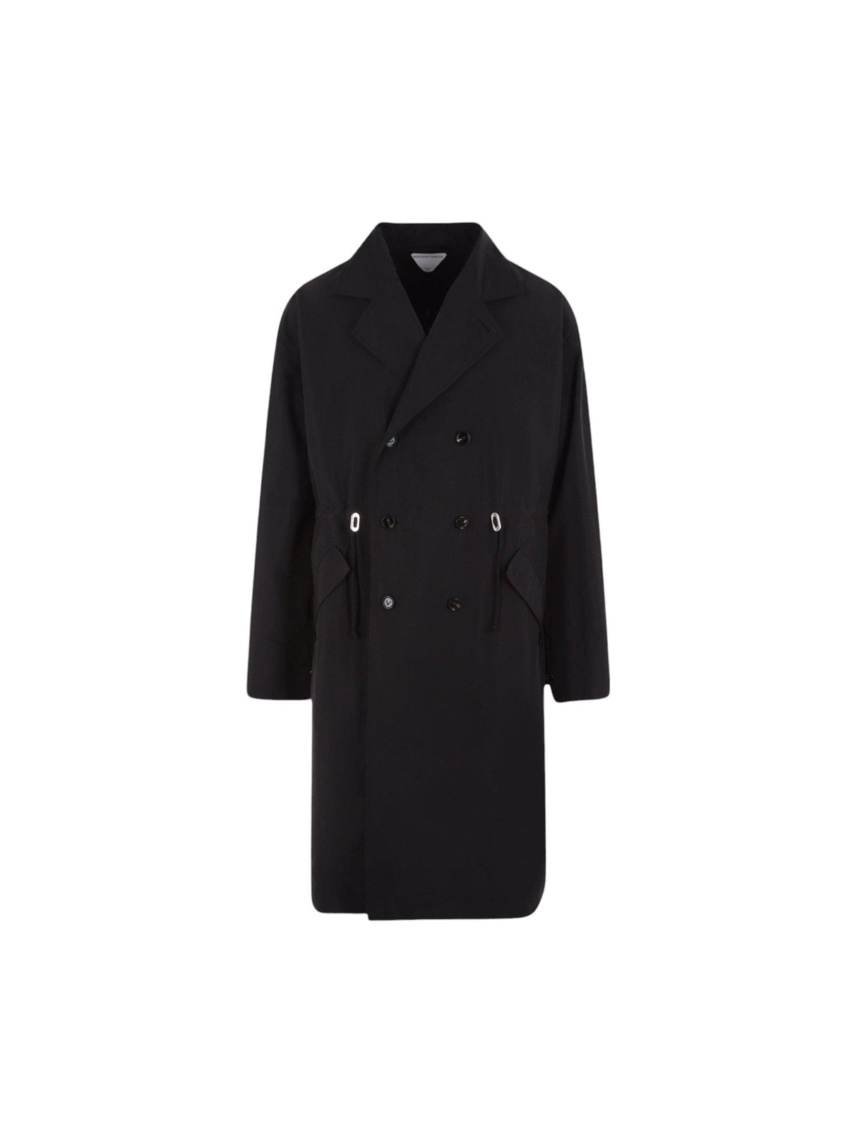 Double-breasted Nylon Trench Coat-BOTTEGA VENETA-JOHN JULIA