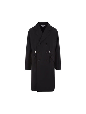 Double-breasted Nylon Trench Coat-BOTTEGA VENETA-JOHN JULIA