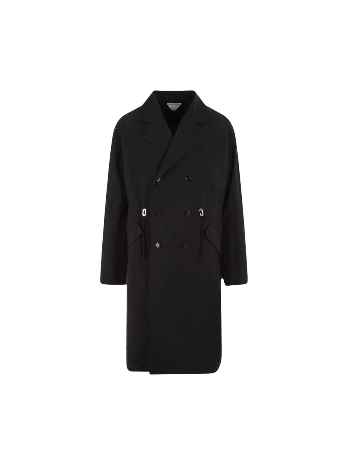 Double-breasted Nylon Trench Coat-BOTTEGA VENETA-JOHN JULIA