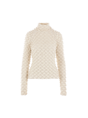 Fish Scale Wool Blend Sweater-BOTTEGA VENETA-JOHN JULIA