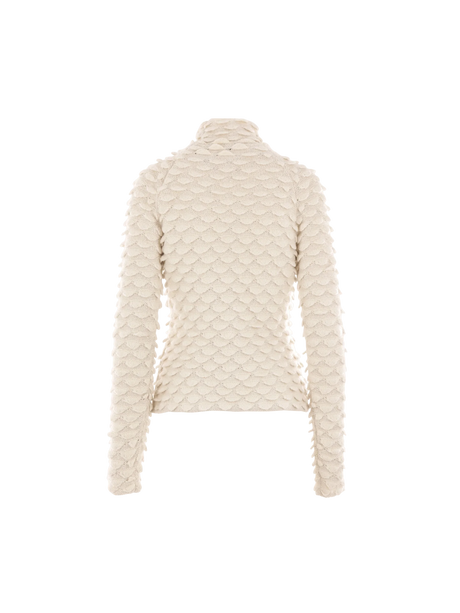 Fish Scale Wool Blend Sweater-BOTTEGA VENETA-JOHN JULIA