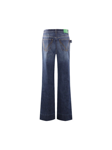 Flared Denim Jeans-BOTTEGA VENETA-JOHN JULIA