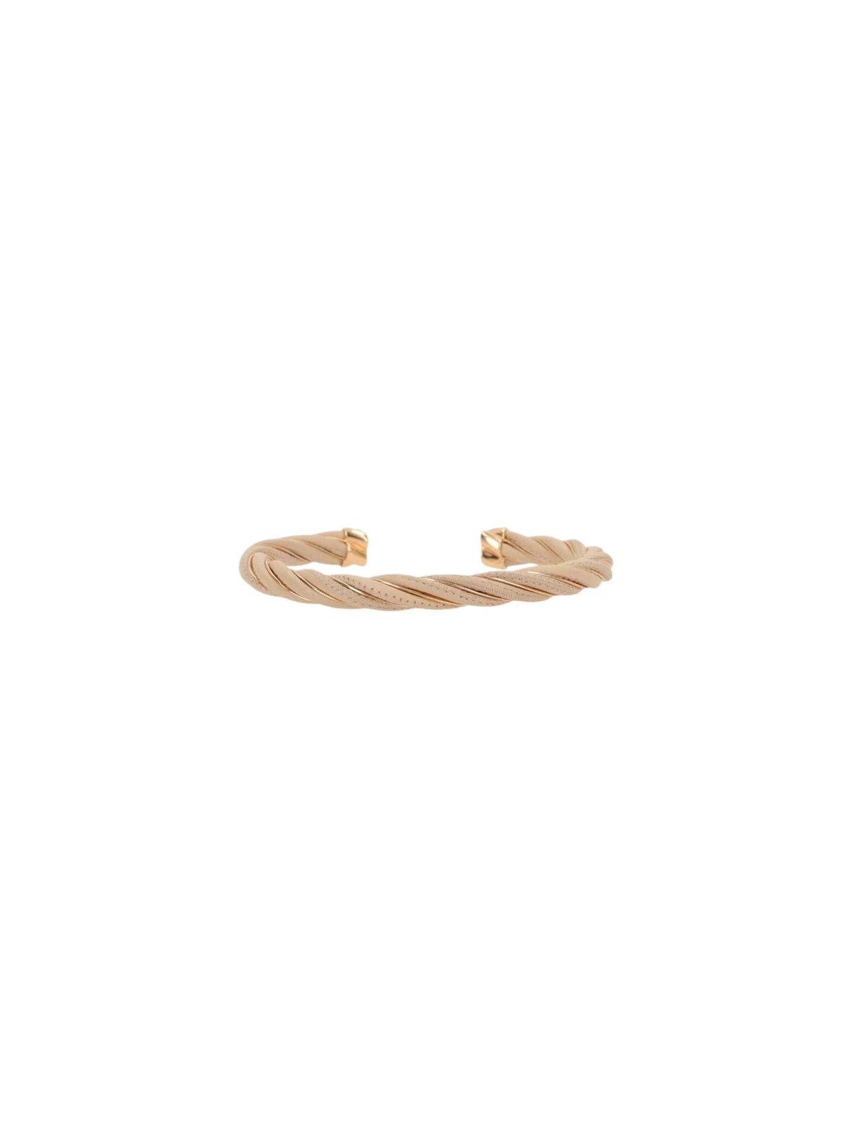 Gold-plated Silver and Nappa Cuff Bracelet-BOTTEGA VENETA-JOHN JULIA