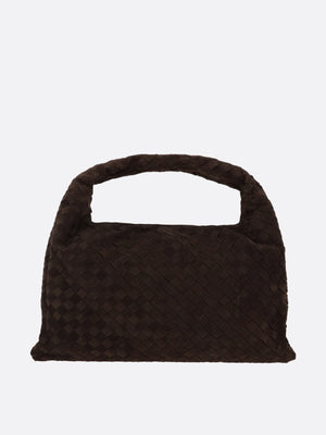 Hop Small Hobo Bag In Intrecciato 15 Suede-BOTTEGA VENETA-JOHN JULIA