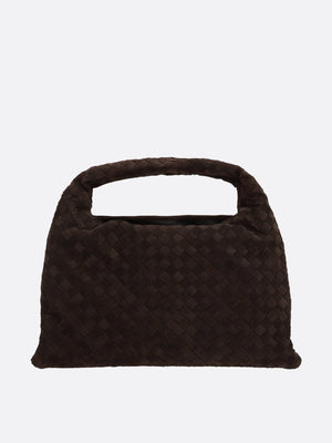 Hop Small Hobo Bag In Intrecciato 15 Suede-BOTTEGA VENETA-JOHN JULIA