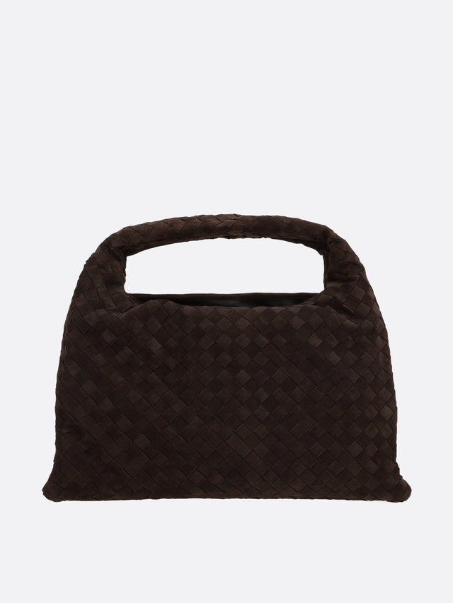 Hop Small Hobo Bag In Intrecciato 15 Suede-BOTTEGA VENETA-JOHN JULIA