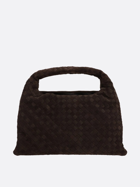 Hop Small Hobo Bag In Intrecciato 15 Suede-BOTTEGA VENETA-JOHN JULIA