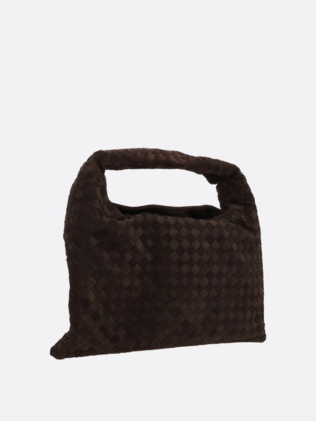 Hop Small Hobo Bag In Intrecciato 15 Suede-BOTTEGA VENETA-JOHN JULIA