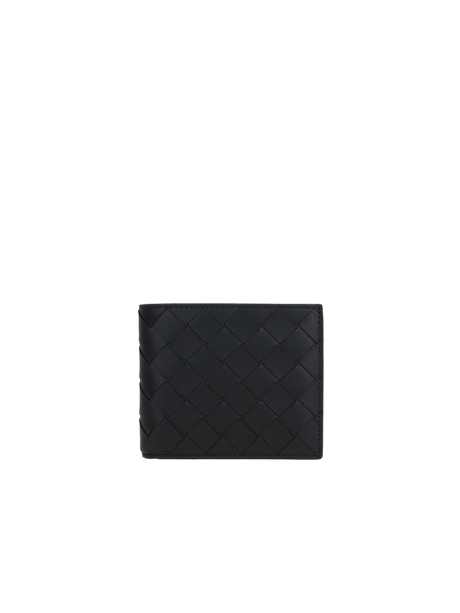 Intrecciato Leather Bi-Fold Wallet-BOTTEGA VENETA-JOHN JULIA