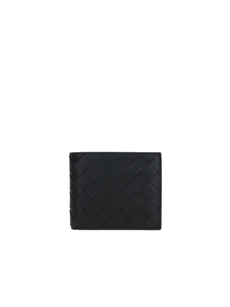 Intrecciato Leather Bi-Fold Wallet-BOTTEGA VENETA-JOHN JULIA