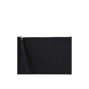 Intrecciato Leather Clutch-BOTTEGA VENETA-JOHN JULIA