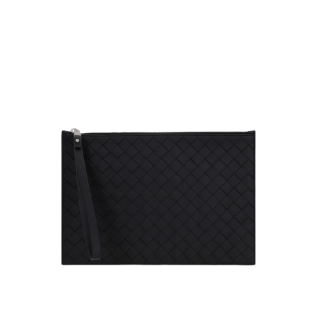 Intrecciato Leather Clutch-BOTTEGA VENETA-JOHN JULIA