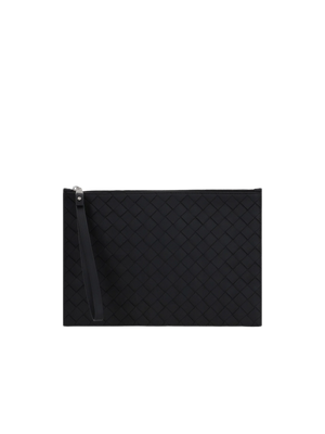 Intrecciato Leather Clutch-BOTTEGA VENETA-JOHN JULIA