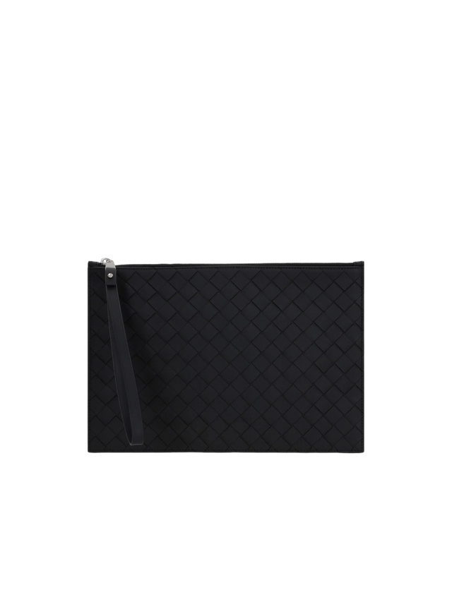 Intrecciato Leather Clutch-BOTTEGA VENETA-JOHN JULIA