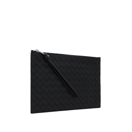 Intrecciato Leather Clutch-BOTTEGA VENETA-JOHN JULIA