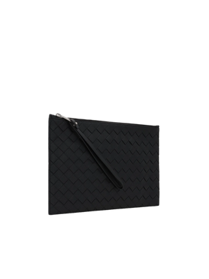 Intrecciato Leather Clutch-BOTTEGA VENETA-JOHN JULIA