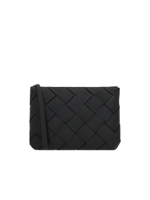 Intrecciato Leather Diago Large Clutch-BOTTEGA VENETA-JOHN JULIA